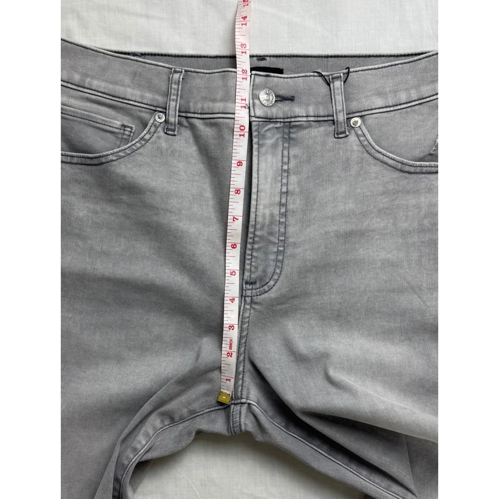 Express Womens High Rise Skinny Distressed Gray Jeans Size 12R NEW - Picture 13 of 16